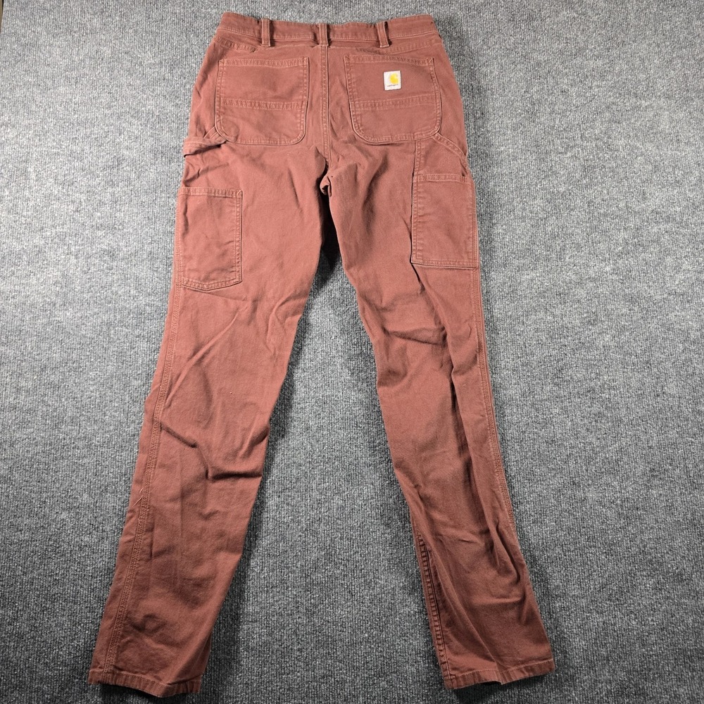 Carhartt Women's Relaxed Fit Canvas Work Pants Brown Size 6 Tall Carpenter - Picture 3 of 8